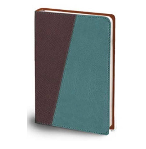 The Message Compact Leather-Look, Brown/Teal Python