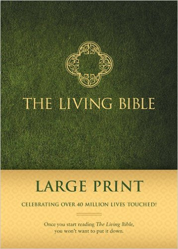 The Living Bible Large Print Edition (Hardcover, Green)