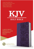 KJV Large Print Personal Size Reference Bible Purple Leathertouch Red Letter